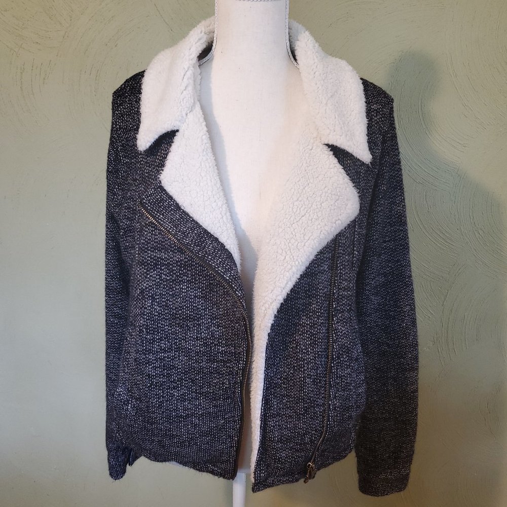 O'NEILL Women's Latte Zip Fleece with Sherpa Collar Size M
